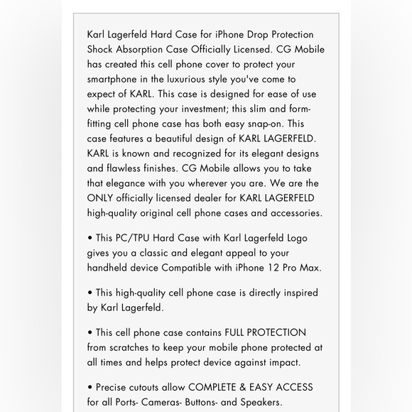 KARL LAGERFELD IPHONE 12 PRO MAX LIQUID GLITTER IN SILVER & LOGO CASE | NWT - Picture 4 of 6